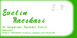 evelin macskasi business card